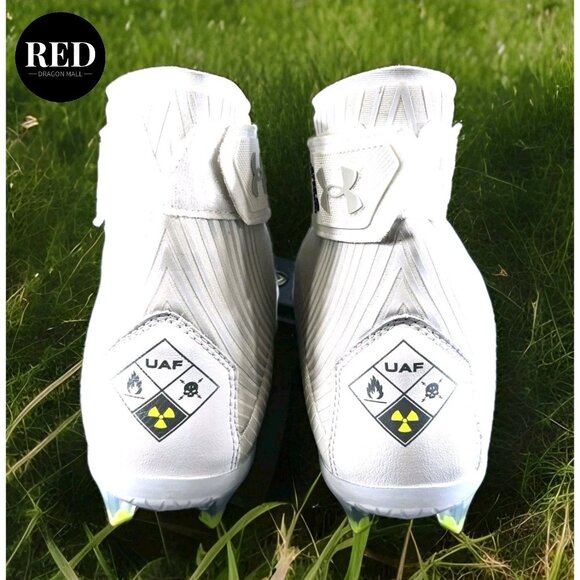 Under Armour UA Highlight MC Football Cleats 3023716-106 White - Men's Size 13 - Picture 5 of 14